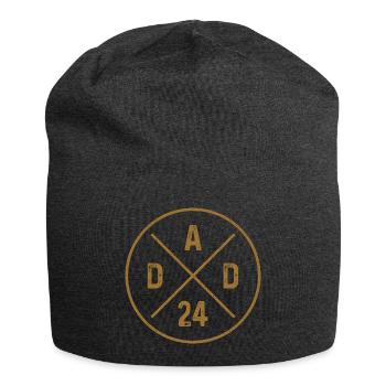 Papa 24 Descendance Père Bébé Annonce Papa 2024 - Bonnet en jersey - charbon - Devant