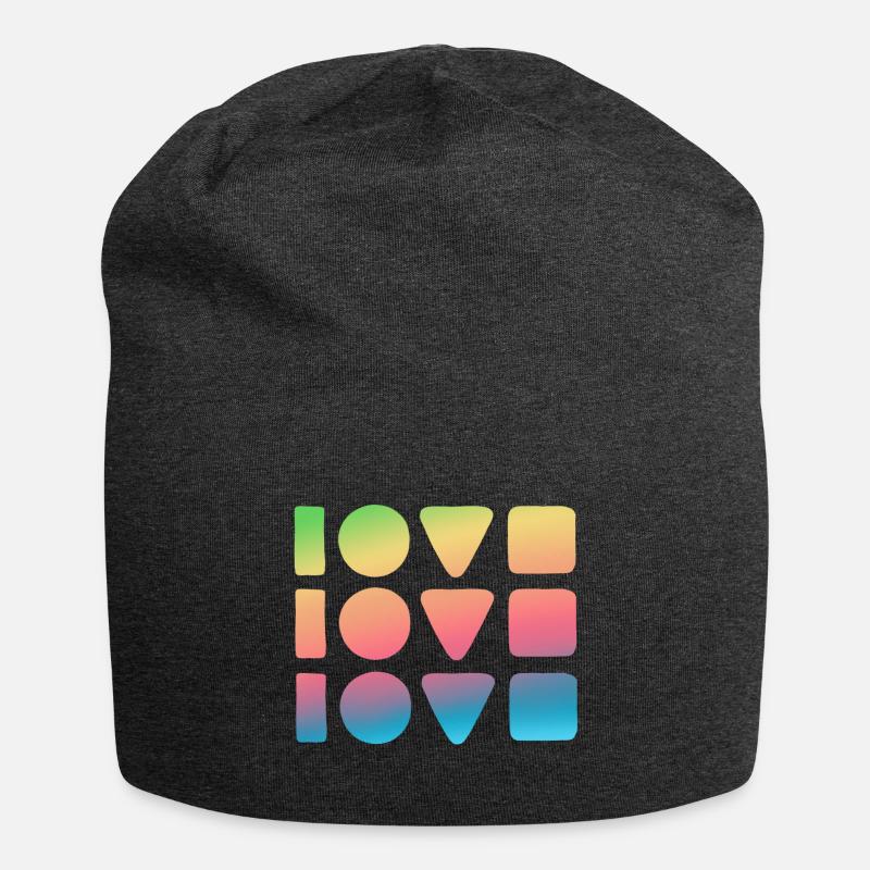 3x Amour - Bonnet en jersey - charbon