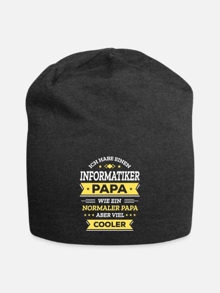 INFORMATIKER PAPA: COOL, TECH, DIGITAL, SMART - Jersey-Beanie - Anthrazit