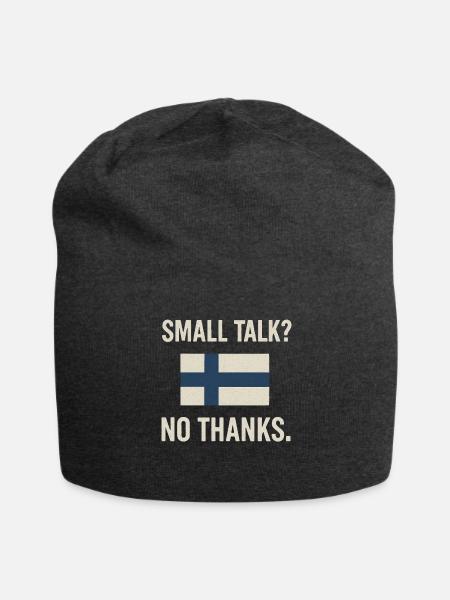 Finnland Flagge. Geplauder - Jersey-Beanie - Anthrazit