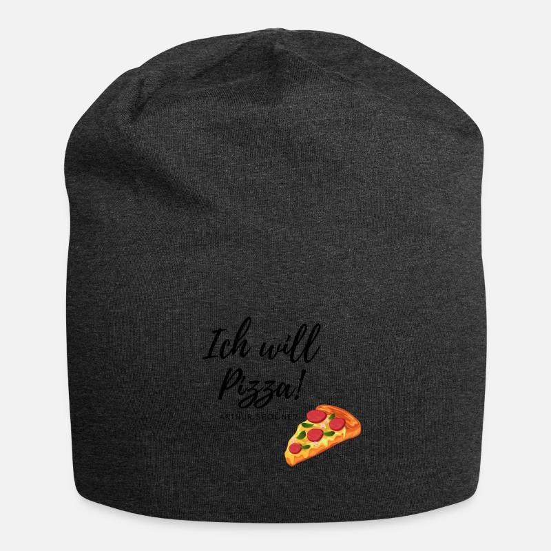 Arthur Spooner: Ich will Pizza - Jersey-Beanie - Anthrazit