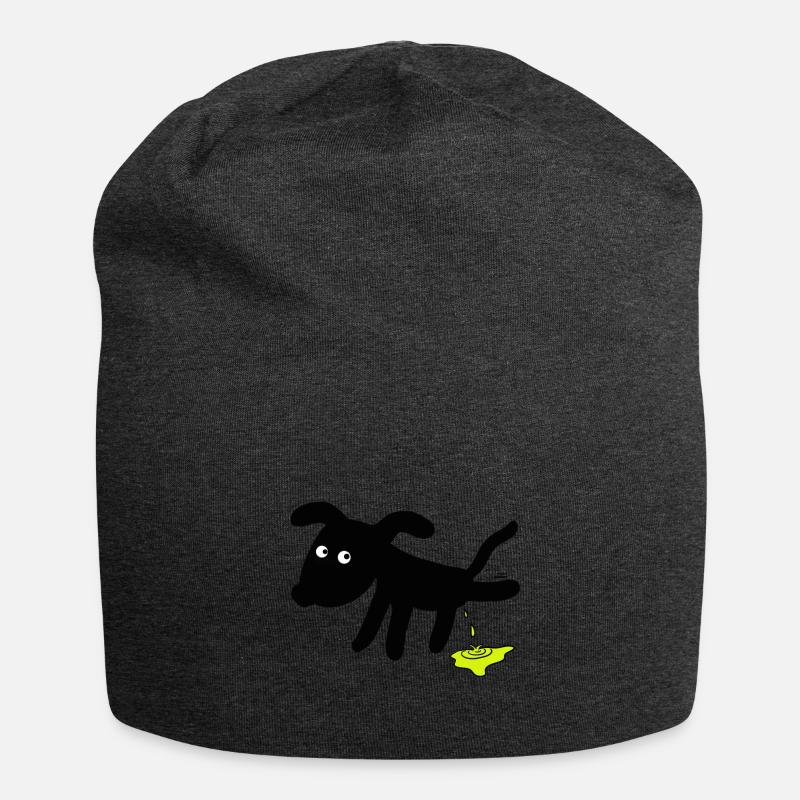 Chien chiens - Bonnet en jersey - charbon
