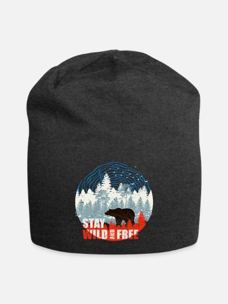 Wild & Free (Bär) 02 - Jersey-Beanie - Anthrazit