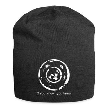 Map Earth - If you know, you know - Jersey Beanie - charcoal grey - Front