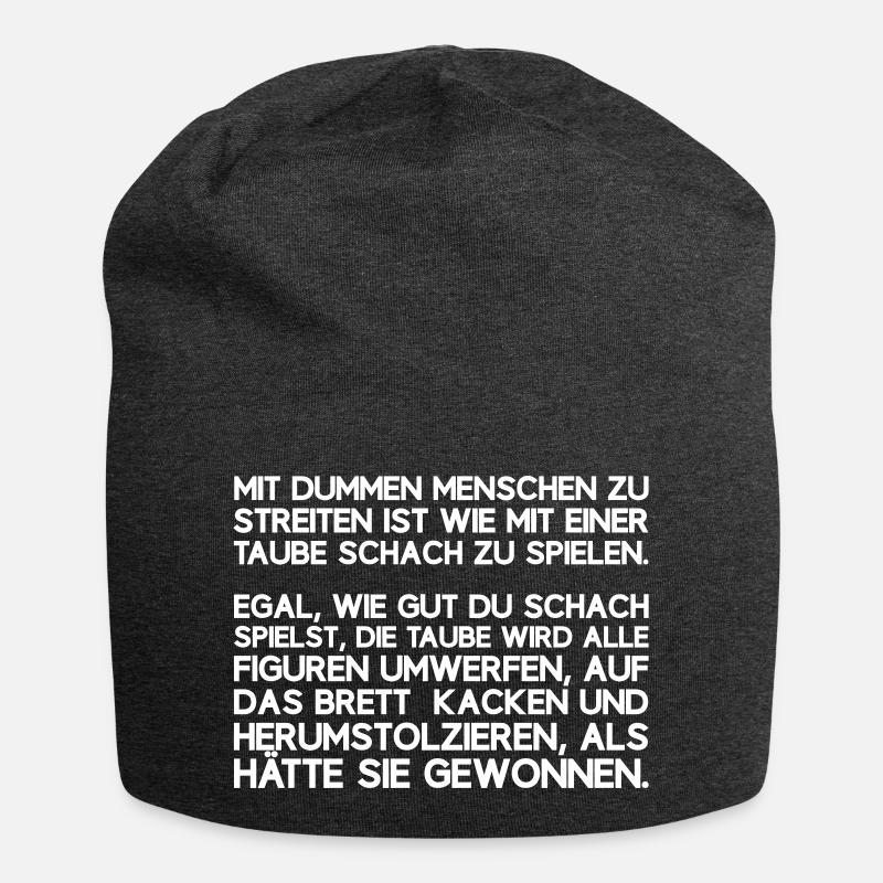 MIT DUMMEN MENSCHEN ZU STREITEN IST WIE MIT EINER - Jersey-Beanie - Anthrazit