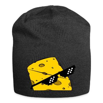 Cheese is boss - Jersey Beanie - charcoal grey - Front