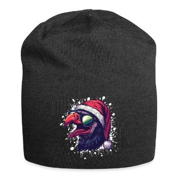 Harpie oiseau Noël drôle d’aigle - Bonnet en jersey - charbon - Devant