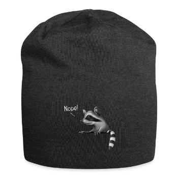 Non! Vilain raton laveur Raton laveur sarcastique - Bonnet en jersey - charbon - Devant