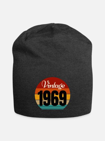 Jahrgang 1969 - Jersey-Beanie - Anthrazit