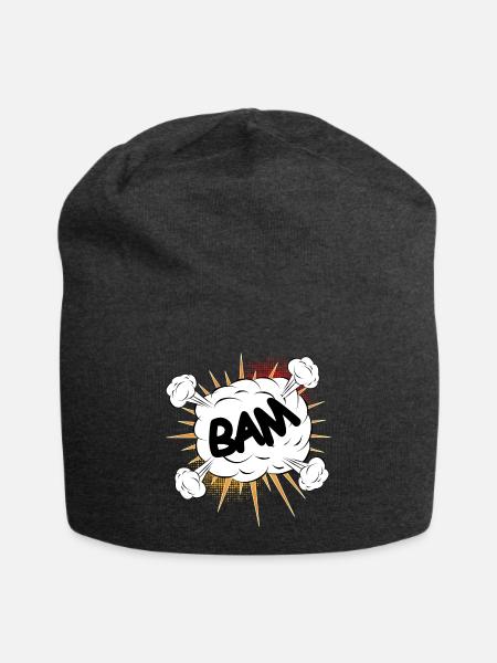 Bam Comic Kampf Wolke für eigene Texte & Motive - Jersey-Beanie - Anthrazit
