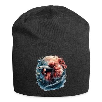 Betta Splendens, Aquarium de poissons Betta, Bettafan - Bonnet en jersey - charbon - Devant