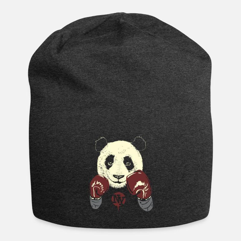 panda - Jersey Beanie - charcoal grey