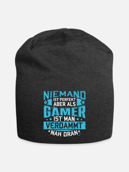 NIEMAND IST PERFEKT, ABER ALS GAMER IST MAN ... - Jersey-Beanie - Anthrazit