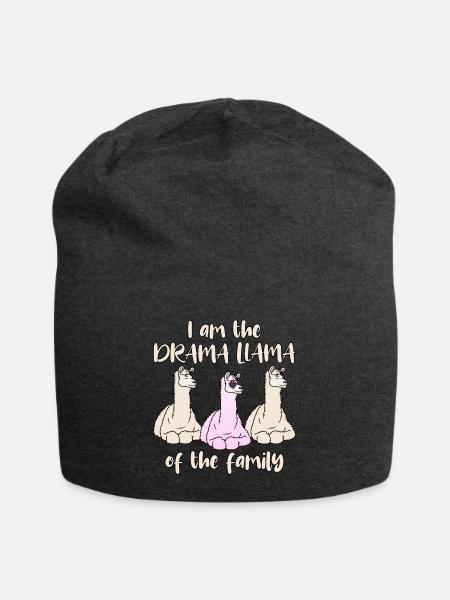 Drama Lama Rosa Spruch Drama Llama Of The Family - Jersey-Beanie - Anthrazit
