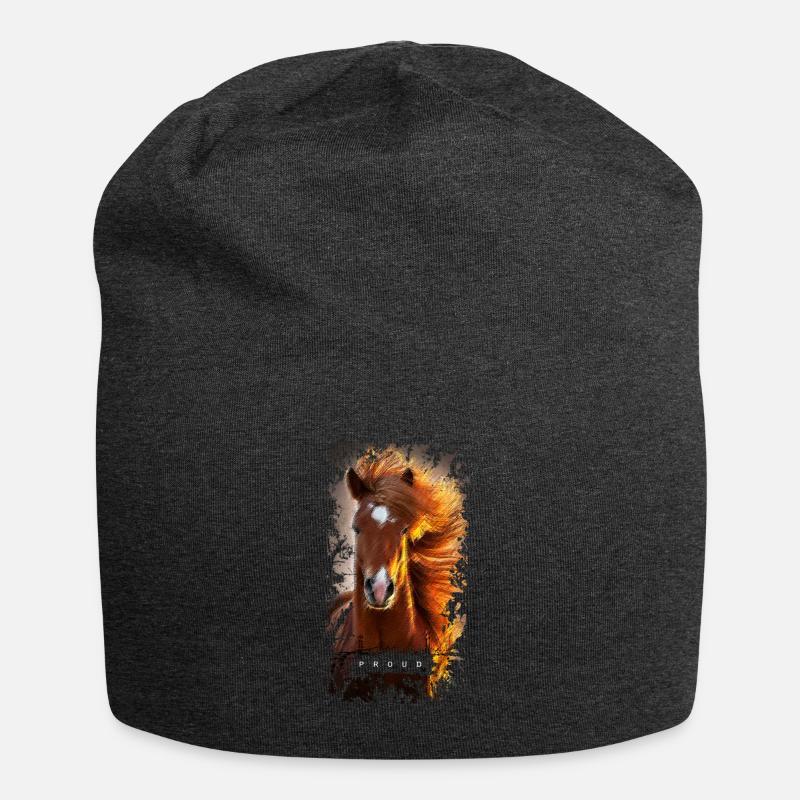 cheval - Bonnet en jersey - charbon