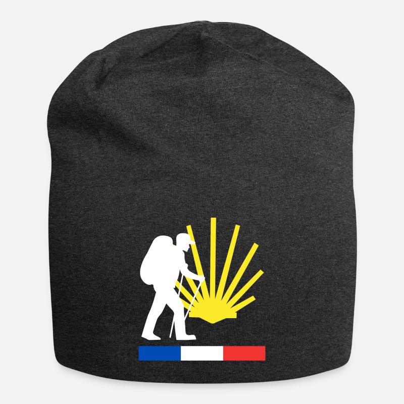 Marcheur Saint Jacques de Compostelle - Bonnet en jersey - charbon