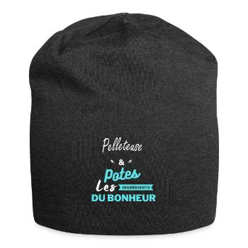 potes les ingrédients du bonheur Pelleteuse - Bonnet en jersey - charbon - Devant
