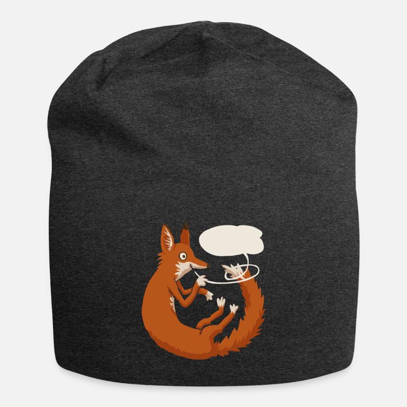 Fuchs Sprechblase - Jersey-Beanie - Anthrazit