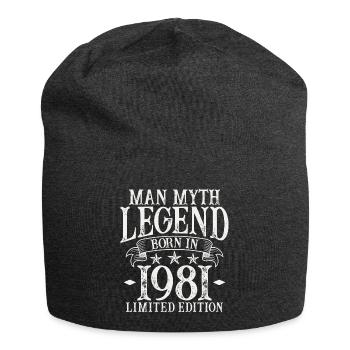 Jahrgang 1981 Mann Mythos Legende 41 Geburtstag - Jersey-Beanie - Anthrazit - Vorne