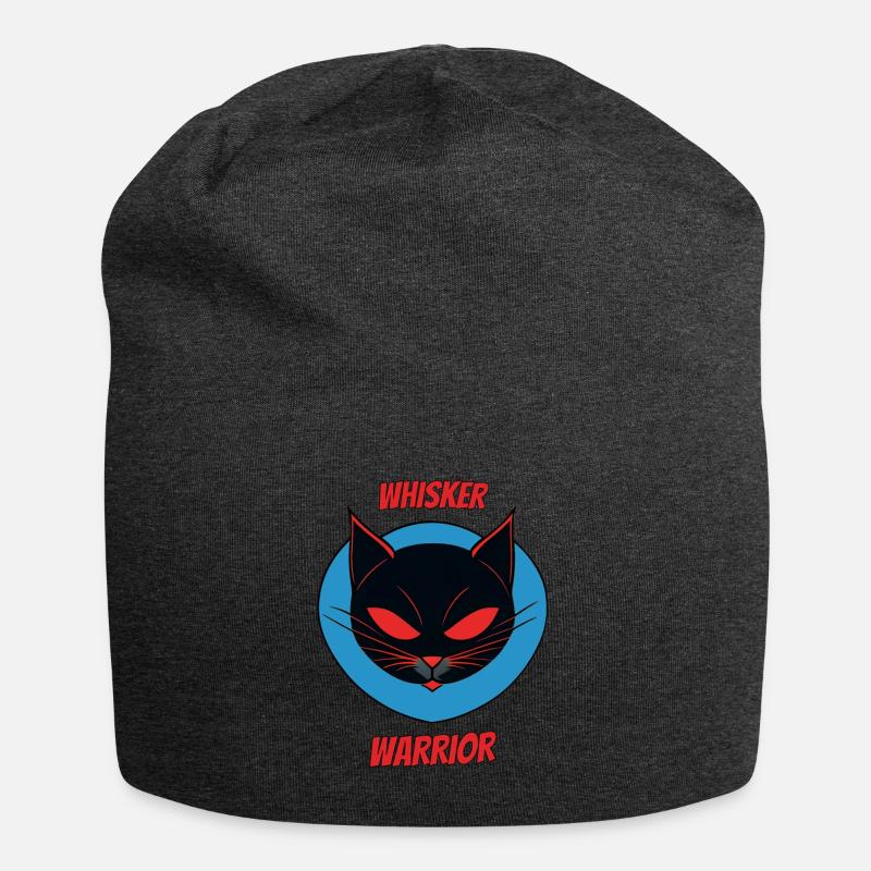 Whisker Warriors Logo mit Text - Jersey-Beanie - Anthrazit