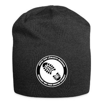 Auch der längste Marsch - Schritt wandern Wanderer - Jersey-Beanie - Anthrazit - Vorne