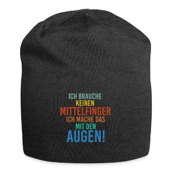 Sprüche Mittelfinger - Jersey-Beanie - Anthrazit - Vorne