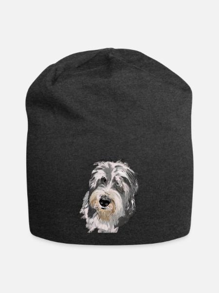Bearded Collie - Jersey-Beanie - Anthrazit