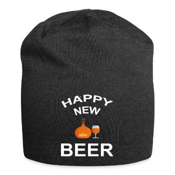 Bier Wein Whiskey Schnaps Alkohol - Jersey-Beanie - Anthrazit - Vorne