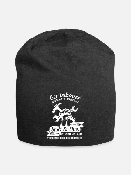 Gerüstbau Gerüstbauer Motiv Stolz und Ehre - Jersey-Beanie - Anthrazit