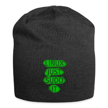 Linux Ubuntu SUDO - Jersey-Beanie - Anthrazit - Vorne
