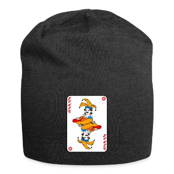 Joker Spielkarte - Jersey-Beanie - Anthrazit - Vorne