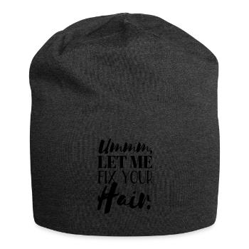 Barber Shop Humour Coupe de cheveux - Bonnet en jersey - charbon - Devant