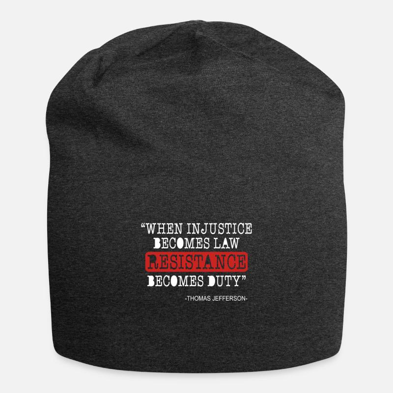 Wenn Widerstand zur Pflicht wird, Geschenkidee - Jersey-Beanie - Anthrazit