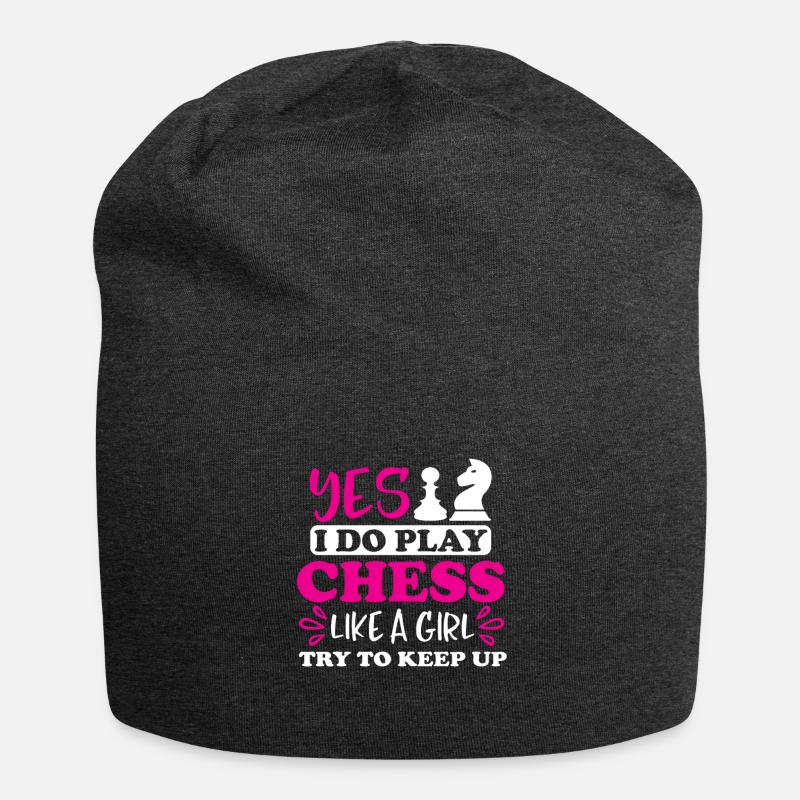 Schach - Jersey-Beanie - Anthrazit