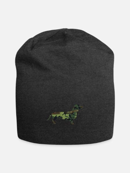Camouflage Wald Dackel (0067) - Jersey-Beanie - Anthrazit