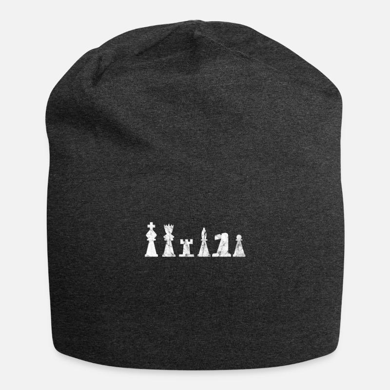 Schach - Jersey-Beanie - Anthrazit