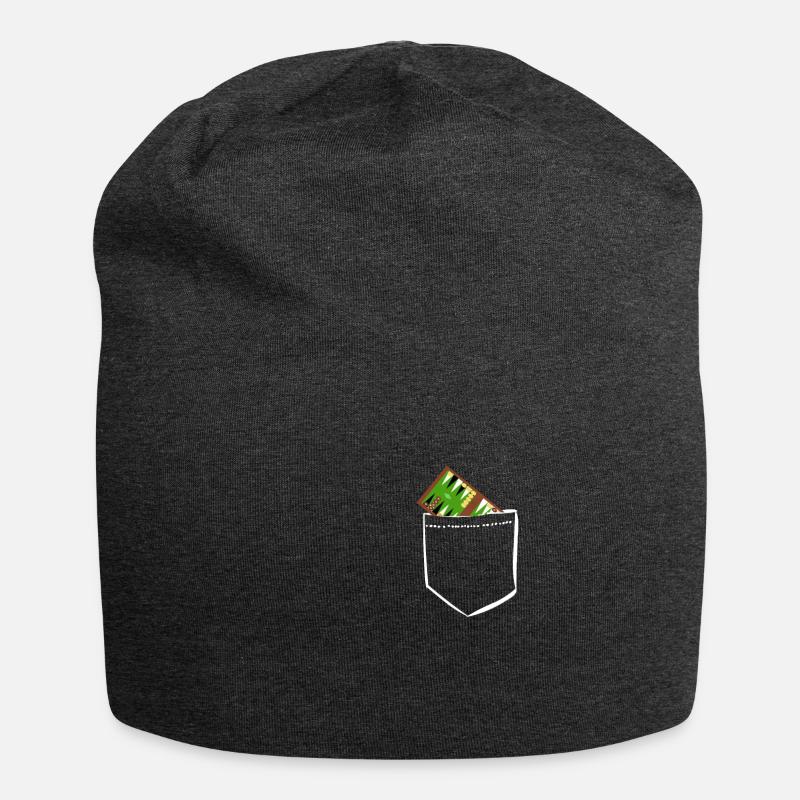 Pocket Backgammon Tasche Brettspiele Geschenke - Jersey-Beanie - Anthrazit