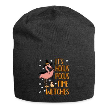 It's Hocus Pocus Time Witches Funny Flamingo - Jersey-Beanie - Anthrazit - Vorne