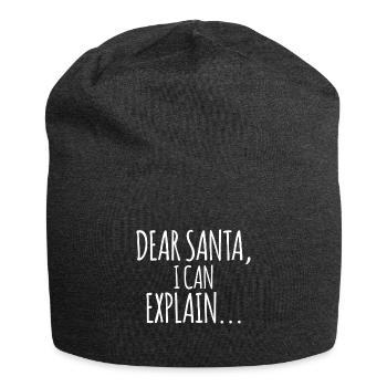 cher père noël je peux expliquer les femmes t-shirt - Bonnet en jersey - charbon - Devant