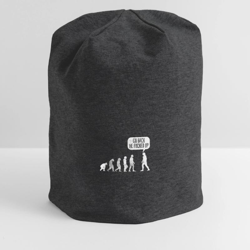 Evolution - Darwing Evolution Funny Gift Jersey Beanie