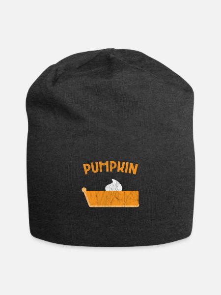 Halloween-Kürbiskuchen - Jersey-Beanie - Anthrazit