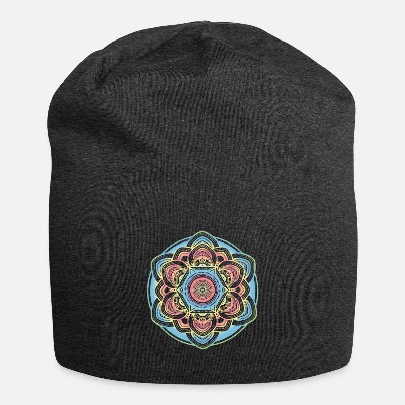 Mandala Hindou - Bonnet en jersey - charbon