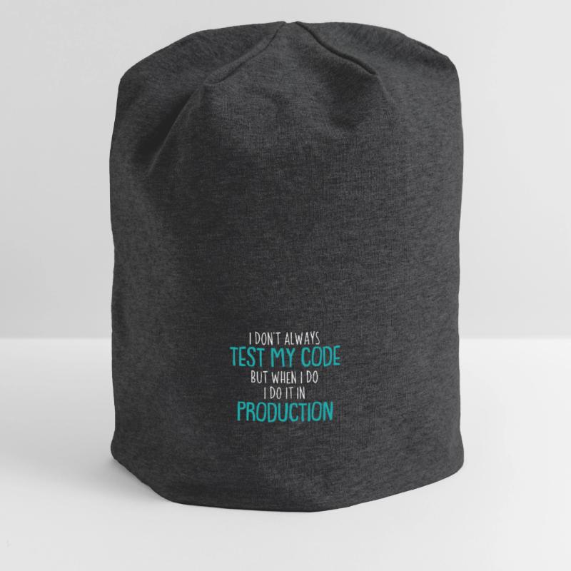 Cadeau de chemise de codeur de production de code de test cool Bonnet en jersey