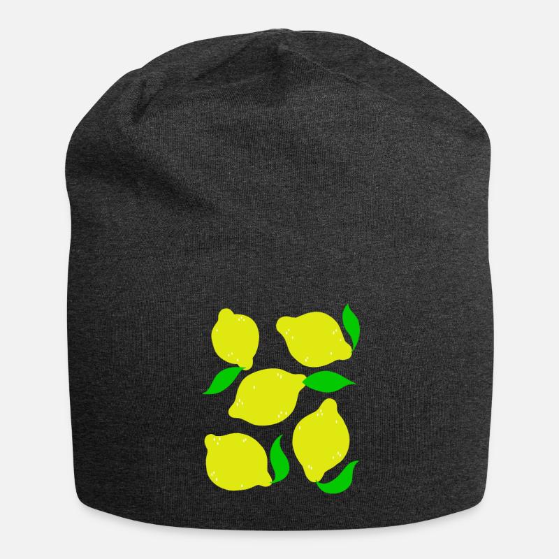 Zitronen - Jersey-Beanie - Anthrazit