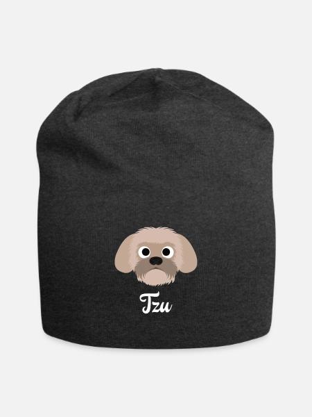 Tzu - Shih Tzu - Jersey-Beanie - Anthrazit