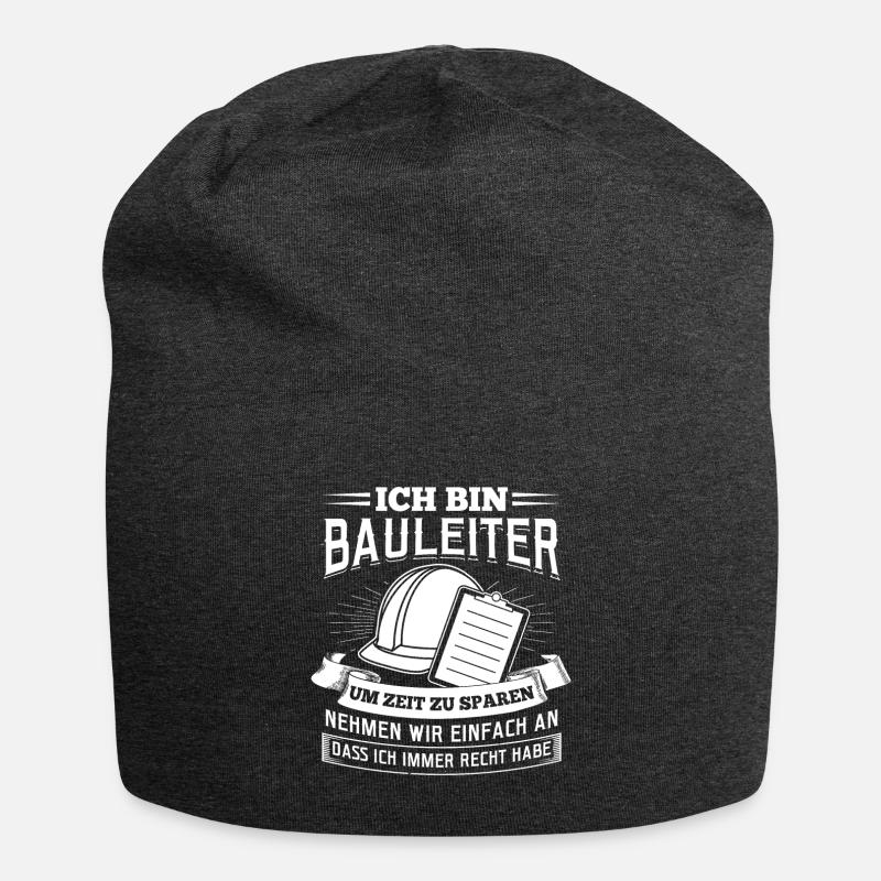 Ich bin Bauleiter - Jersey-Beanie - Anthrazit