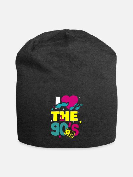 90er Jahre 90er - Jersey-Beanie - Anthrazit