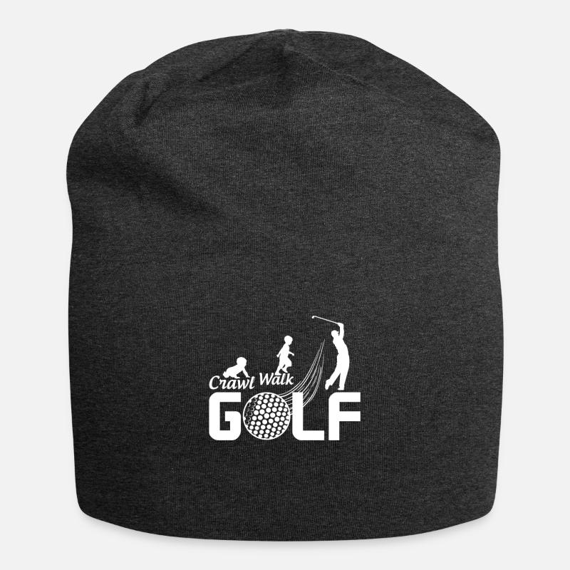 Crawl Walk Golf - Jersey Beanie - charcoal grey