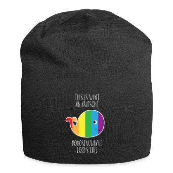 LGBT - Homosexuell - Gay Pride - Geschenk - Wal - Jersey-Beanie - Anthrazit - Vorne