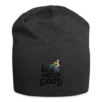 Life is Wheelie Good Bike Biker - Bonnet en jersey - charbon - Devant